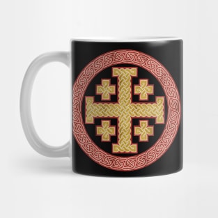 Celtic Style Jerusalem Cross Mug